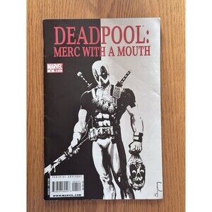 Marvel Deadpool Merc With A Mouth 4 Scarface Cover Comic Book 2009 Black White